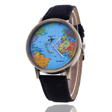 Load image into Gallery viewer, Men Women Watch World Map Design Analog Quartz Watch