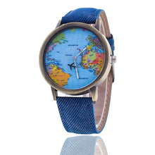 Load image into Gallery viewer, Men Women Watch World Map Design Analog Quartz Watch