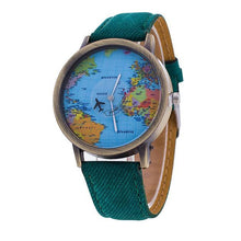 Load image into Gallery viewer, Men Women Watch World Map Design Analog Quartz Watch